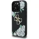 Guess Grained Roses Big 4G Logo Case for iPhone 16 Pro 6.3\" - Black