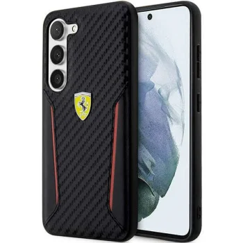 Ferrari Carbon Contrast Edges Case for Samsung Galaxy S23+ Black