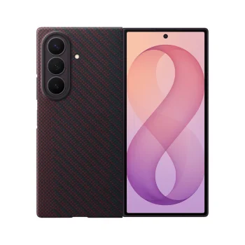 Samsung Carbon Magnet Case for Galaxy Z Fold 8 Ultra with 2 Films, Red