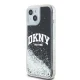 DKNY iPhone 15 Case Liquid Glitters Arch Logo, Black