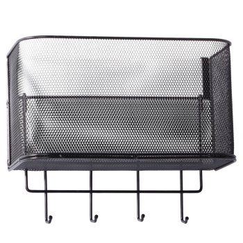 Self-adhesive Kitchen and Bathroom Shelf + 4 Hooks, Different colours