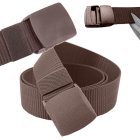 Tactical Military Web Belt for Trousers with Plastic Buckle, Brown
