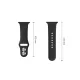 Tech-Protect Silicone Strap for Apple Watch 44 / 45 / 46 / 49 mm, Black