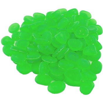 Glowing Garden Stones with Fluorescent Green Color