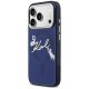 Karl Lagerfeld IML Choupettes Karl Script Logo MagSafe Phone Case Cover iPhone 17 Pro Max - Blue