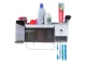 Toothbrush and Cup Organizer with Toothpaste Dispenser, White