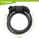 Combination Bike Lock Trizand 120cm 13.5mm Cable, black