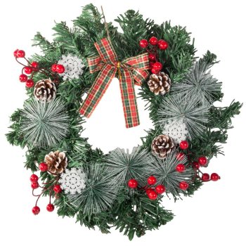 Christmas garland decoration door wall