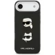 Karl Lagerfeld iPhone Air Case Grained Karl & Choupette Pins, Black