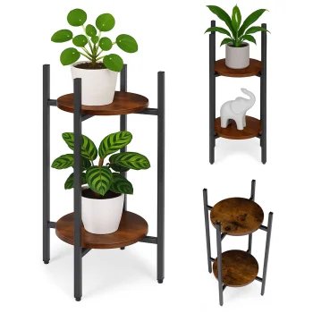 ModernHome 2-Tier Plant Stand, Loft Style
