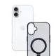 3Mk Protection Smoke Case Mag&Stand for Apple iPhone 16 Plus Transparent