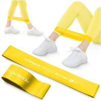 4Fizjo Mini Power Band Resistance Band, 0.8 mm, 5-10 kg, Yellow