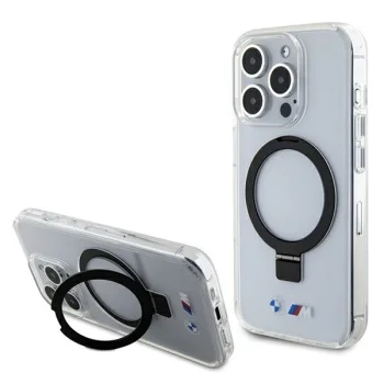 BMW Ring Stand M Collection MagSafe dėklas telefonui iPhone 15 Pro, skaidrus