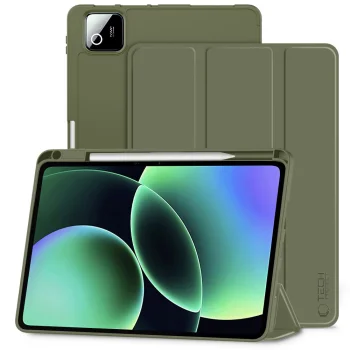 Tech-Protect SmartCase Pen Folio Case for Xiaomi Pad 11.2", Olive Green