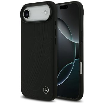 Mercedes Leather Large Laurel Leave MagSafe Case for iPhone Air Black