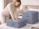 70L Compression Storage Bag Organizer for Clothes and Bedding, Grey