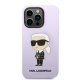 Apple iPhone 14 Pro 6.1\" Karl Lagerfeld Silicone Ikonik Case Cover (KLHCP14LSNIKBCU), Purple