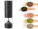 Electric Salt and Pepper Grinder with LED Light, Black