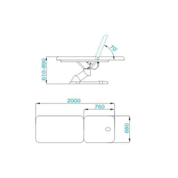 Azzurro 808 Electric Massage Table, White