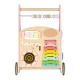 Wooden Push Toy Baby Walker with Abacus, Pink