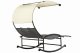 MultiGarden 2 Person Outdoor Rocking Chaise Lounge with Canopy PL301, Gray