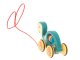 Wooden Kids Rattle Pull Along Toy with Rope Turtle