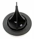 Garden solar lamp with 8 LEDs, set of 4, black and inox