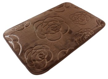 3D Bathroom Rug, Brown