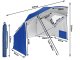 Folding 2-in-1 Beach Umbrella and Tent with UV Filter, 240 cm