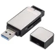 Hama 123900 USB 3.0 Multi Card Reader SD/microSD, Black/Silver