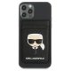 Karl Lagerfeld Saffiano Karl\'s Head MagSafe Wallet Black