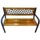 Wooden and Metal Garden Bench
