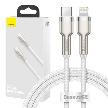 USB-C to Lightning Cable Baseus Cafule 20W 1m White