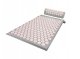 4Fizjo Acupressure Acupuncture Massage Mat Set with Pillow, 68x42 cm, Gray/Pink