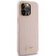 Guess iPhone 15 Pro Max Case Silicone Script Metal Logo & Frame, Pink