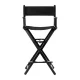 Folding Aluminum Makeup Visage Chair / Director\'s Chair, Ash color