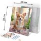Massido Corgi Paint by Numbers Kit 40x50 cm - DIY Pet Art Canvas