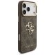 Guess 4G Big 4G Classic Logo Case with Strap for iPhone 17 Pro Max, Brown