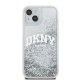DKNY iPhone 15 / 14 / 13 Case Liquid Glitter Big Logo, White