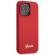 Guess iPhone 13 Pro Max Case Silicone Vintage Gold Logo, Red