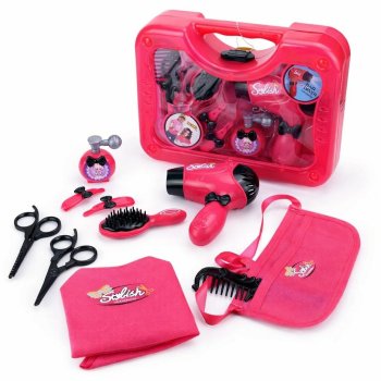 Kids Hair Stylist Toy Set with Working Hair Dryer & Accessories, 11 Pcs