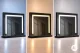 ModernHome LED Makeup Mirror 50x40 cm 3 Light Modes, Black