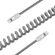 Newell Spiral USB-C to USB-C Cable 100 W 1.5 m, Silicone, Grey