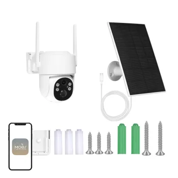 MOES WCM-J10-S 4MP Wi-Fi Outdoor IP Security Camera with Solar Panel