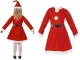 Girls\' Mrs. Claus Costume Set (Dress, Hat, Belt)