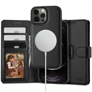 Tech-Protect Wallet MagSafe Case for iPhone 12 / 12 Pro Black