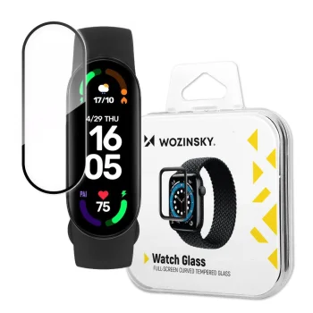 Hybrid Screen Protector Glass Wozinsky Watch Glass for Xiaomi Mi Band 6, Black