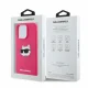 Karl Lagerfeld Silicone Choupette MagSafe Case for iPhone 16 Pro Max, Fuchsia