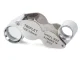 Folding Jeweler\'s Loupe 10x & 20x Magnifier, Steel Body