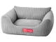 Soft Corduroy Pet Bed for Dogs and Cats, Size M, Light Grey